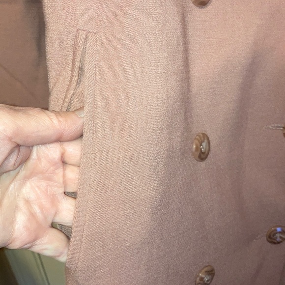 Forever 21 Women's Pink Mauve Double-Breasted Trench Coat Medium - Picture 6 of 9